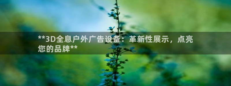 杏宇平台招商怎么样：**3D全息户外广告设备：革新性展示，点亮
您的品牌**