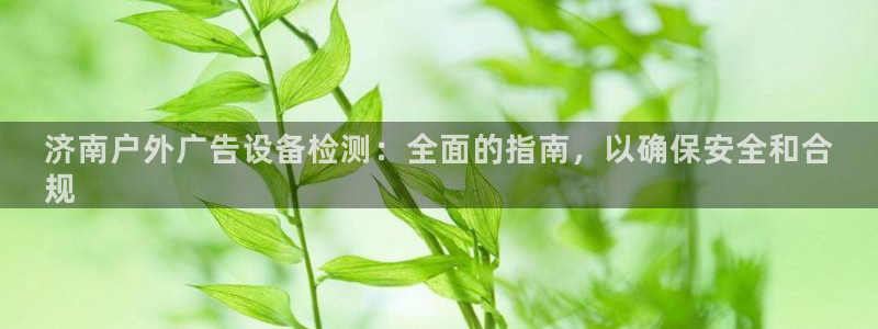 杏宇平台主管：济南户外广告设备检测：全面的指南，以确保安全和合
规