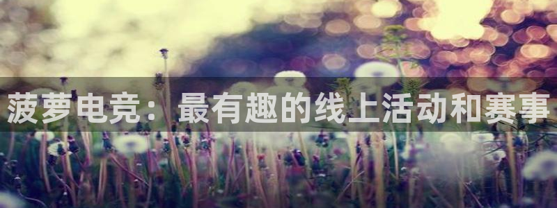 乐竞电竞平台：菠萝电竞：最有趣的线上活动和赛事