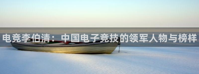 乐竞电竞锁定金额：电竞李伯清：中国电子竞技的领军人物与榜样